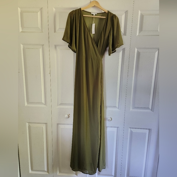 Baltic Born Ivy Wrap Dress - Olive - Picture 3 of 7